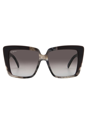 Ferragamo Grey Gradient Square Ladies Sunglasses SF1060S 021 55