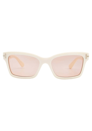 Tom Ford Mikel Pink Mirror Cat Eye Ladies Sunglasses FT1085 25Z 54