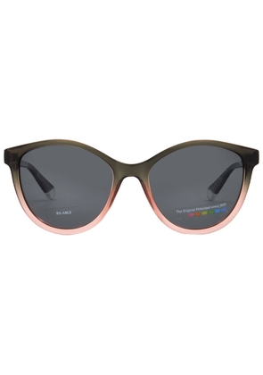 Polaroid Polarized Grey Oval Ladies Sunglasses PLD 4133/S/X 0IWB/M9 55
