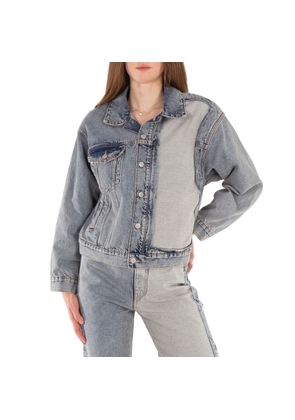 MM6 Patchwork Classic Collar Denim Jacket, Brand Size 40 (US Size 6)