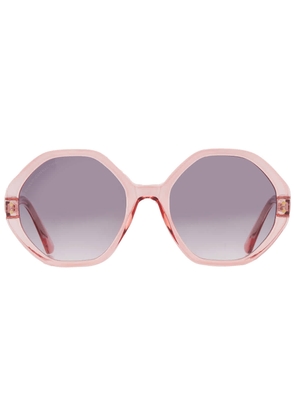French Connection FC 23 52 CP PNK Smoke Hexagonal Ladies Sunglasses 10266455.COM PNKSMK