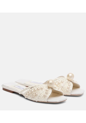 Jimmy Choo Siva embellished satin slides
