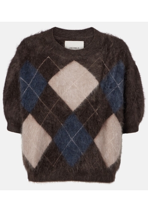 Lisa Yang Juniper argyle knitted cashmere top