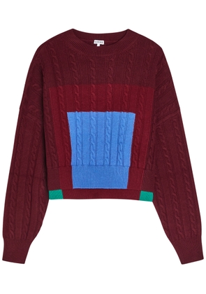 Loewe Colour-blocked Intarsia Wool Jumper - Multicoloured 1 - S (UK8-10 / S)
