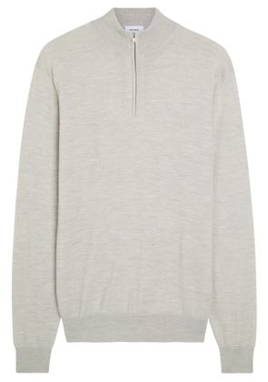 Les Deux Greyson Half-zip Merino Wool Jumper - Grey - M