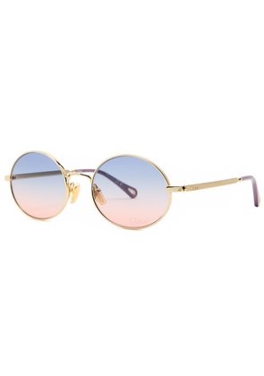 Chloe Round-frame Sunglasses - Gold - One Size
