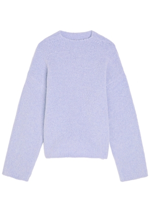 Forte_forte Mock-neck Brushed Wool-blend Jumper - Lilac - 1 (UK 8 / S)