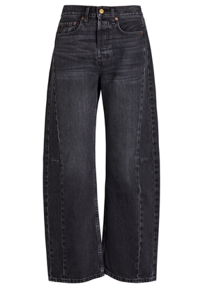 B Sides Slim Lasso Structured Barrel-leg Jeans - Black - 27 (W27 / UK8-10 / S)
