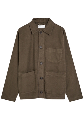 Universal Works Brushed Cotton Overshirt - Brown - M