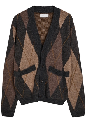 Universal Works Langdale Argyle Alpaca-blend Cardigan - Brown - Xxl