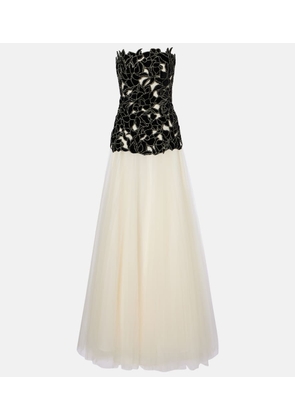 Costarellos Alessi embellished tulle gown