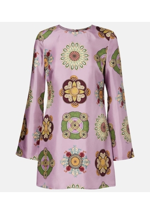 La DoubleJ Supremes Swing silk twill minidress