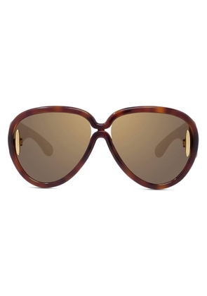 Loewe Brown Mirror Pilot Unisex Sunglasses LW40132I 52G 65