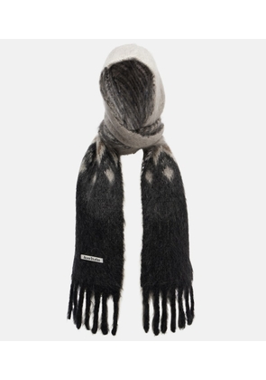 Acne Studios Kooder hooded mohair and wool-blend scarf