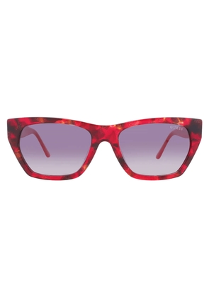 Guess Smoke Gradient Geometric Ladies Sunglasses GU00203-H 54B 56