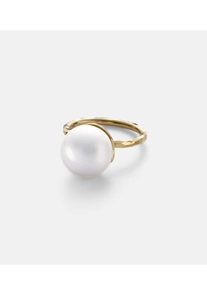 Octavia Elizabeth Orb 18kt gold ring with pearl