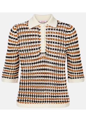 Eres Comeback open-knit cotton-blend polo shirt