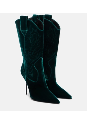 Paris Texas Lidia 105 velvet mid-calf boots