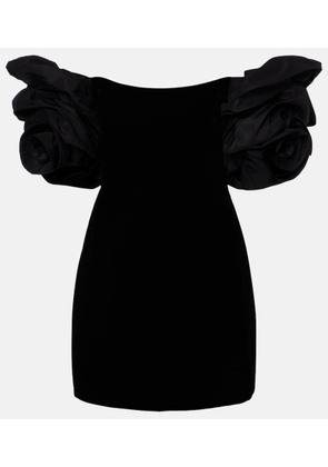 Carolina Herrera Off-shoulder velvet minidress