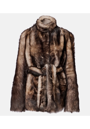 Nour Hammour Elsa shearling wrap jacket