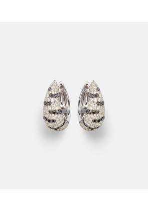 Yvonne Leon Zebre 18kt white gold hoop earrings with diamonds