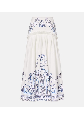 Alemais x LRNCE Leela printed cotton maxi skirt