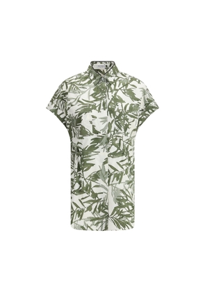 Leaf print Long Shirt - XXL