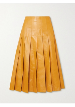 Loro Piana - Pleated Leather Skirt - Yellow - IT36,IT40,IT42,IT44,IT46,IT48