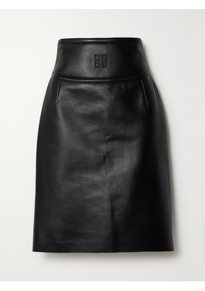 Givenchy - Cutout Embossed Leather Skirt - Black - FR 34,FR 36,FR 38,FR 40,FR 42,FR 44