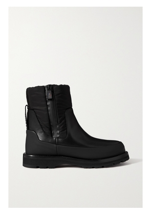 Moncler - Rain Don't Care Paneled Leather And Shell Ankle Boots - Black - IT36,IT36.5,IT37,IT37.5,IT38,IT38.5,IT39,IT39.5,IT40,IT40.5,IT41