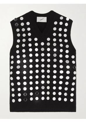 COPERNI - Mirror-embellished Wool And Cashmere-blend Vest - Black - x small,small,medium,large