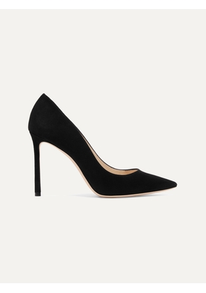 Jimmy Choo - Romy 100 Suede Pumps - Black - IT34,IT34.5,IT35,IT35.5,IT36,IT36.5,IT37,IT37.5,IT38,IT38.5,IT39,IT39.5,IT40,IT40.5,IT41,IT42,IT43