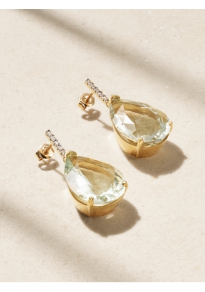 Mateo - 14-karat Gold, Amethyst And Diamond Earrings - Green - One size