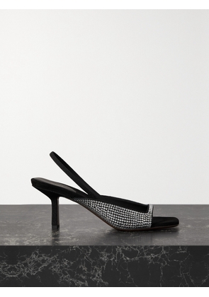 NEOUS - Kamui Crystal-embellished Leather Slingback Sandals - Black - IT35,IT36,IT36.5,IT37,IT37.5,IT38,IT38.5,IT39,IT39.5,IT40,IT41