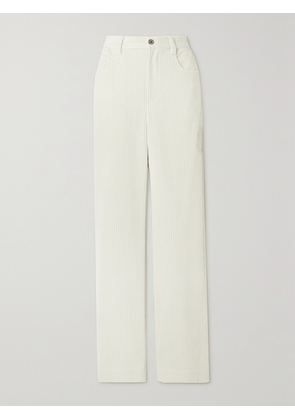 Brunello Cucinelli - Cotton-blend Corduroy Wide-leg Pants - White - IT34,IT36,IT38,IT40,IT42,IT44,IT46,IT50,IT52