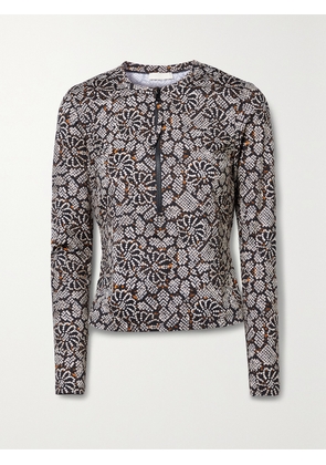 Ulla Johnson - Dione Printed Rash Guard - Black - x small,small,medium,large,x large