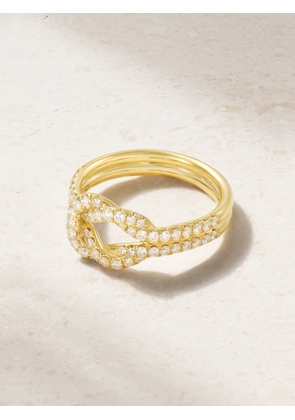 Anita Ko - Knot 18-karat Gold Diamond Ring - 6,7