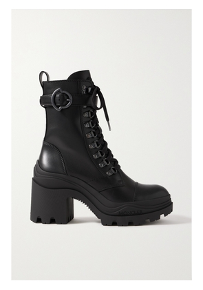 Moncler - Envile Buckled Leather Combat Boots - Black - IT36,IT36.5,IT37,IT37.5,IT38,IT38.5,IT39,IT39.5,IT40,IT40.5,IT41