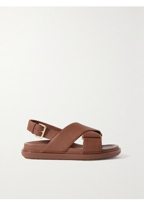 Marni - Fussbett Leather Slingback Sandals - Brown - IT35,IT35.5,IT36,IT36.5,IT37,IT37.5,IT38,IT38.5,IT39,IT39.5,IT40,IT40.5,IT41