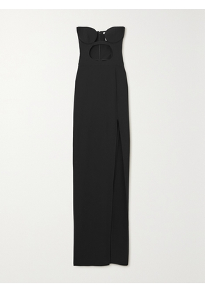 NENSI DOJAKA - Strapless Cutout Stretch-jersey Maxi Dress - Black - xx small,x small,small,medium,large