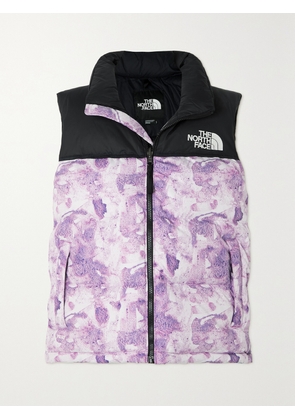 The North Face - 1996 Retro Nuptse Quilted Printed Shell Down Vest - Purple - x small,small,medium