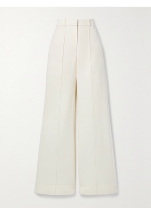 Adam Lippes - Deeda Wool And Silk-blend Wide-leg Pants - Ecru - US2,US4,US6,US8,US10,US12,US14