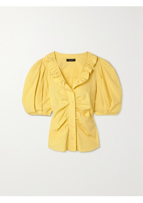 Isabel Marant - Catalia Silk And Cotton-blend Blouse - Yellow - FR 34,FR 36,FR 38,FR 40,FR 42,FR 44