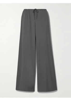 The Row - Barrie Wide-leg Wool-crepe Pants - Gray - US2,US4,US6,US8,US10,US12,US14