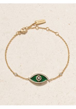 Messika - Lucky Eye 18-karat Gold, Malachite And Diamond Bracelet - One size