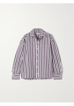 BOUGUESSA - Alba Oversized Striped Cotton-poplin Shirt - White - x small,small,medium,large,x large