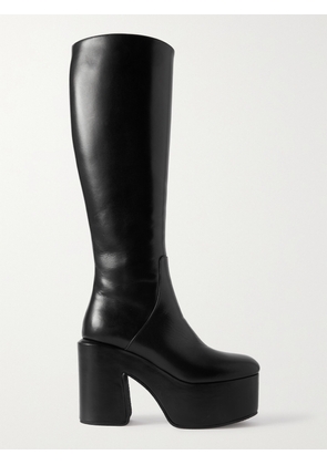 Dries Van Noten - Leather Platform Knee Boots - Black - IT36,IT36.5,IT37,IT37.5,IT38,IT38.5,IT39,IT39.5,IT40,IT40.5,IT41