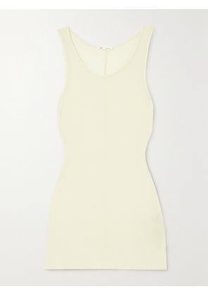 AMI PARIS - Ribbed Jersey Tank - Ivory - xx small,x small,small,medium,large