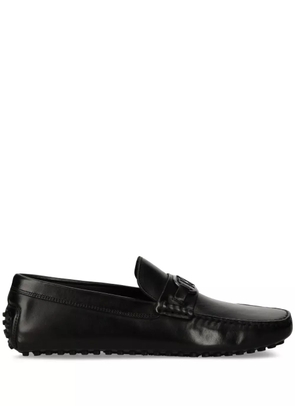 Karl Lagerfeld logo-plaque loafers - Black