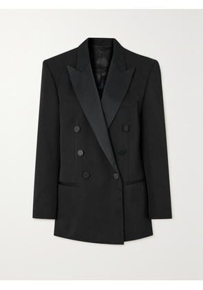 Isabel Marant - Peagan Double-breasted Satin-trimmed Wool Blazer - Black - FR 34,FR 36,FR 38,FR 40,FR 42,FR 44